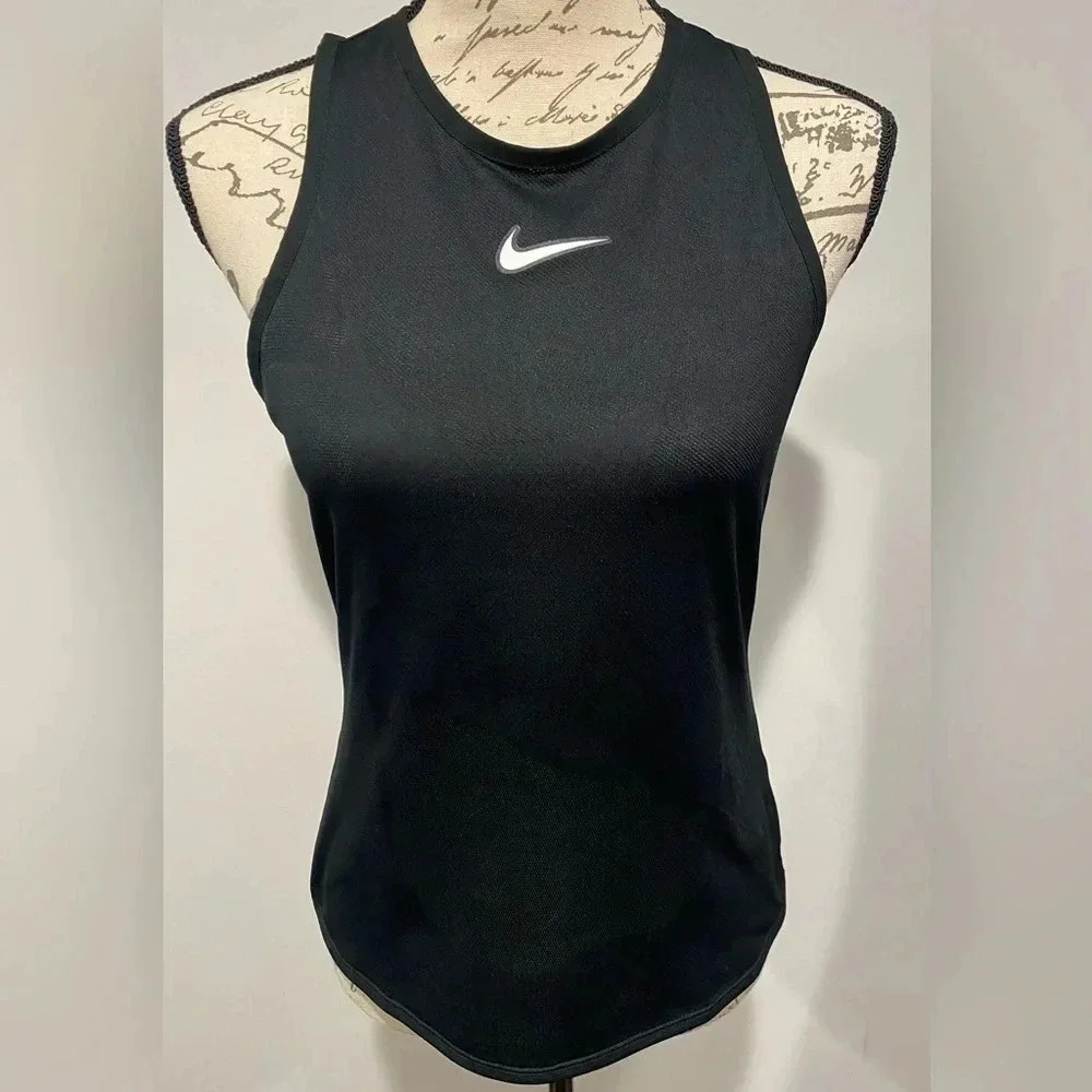 Nike Black Tank Top with White Swoosh